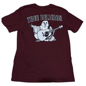 True Religion Burgundy Classic Logo Tee